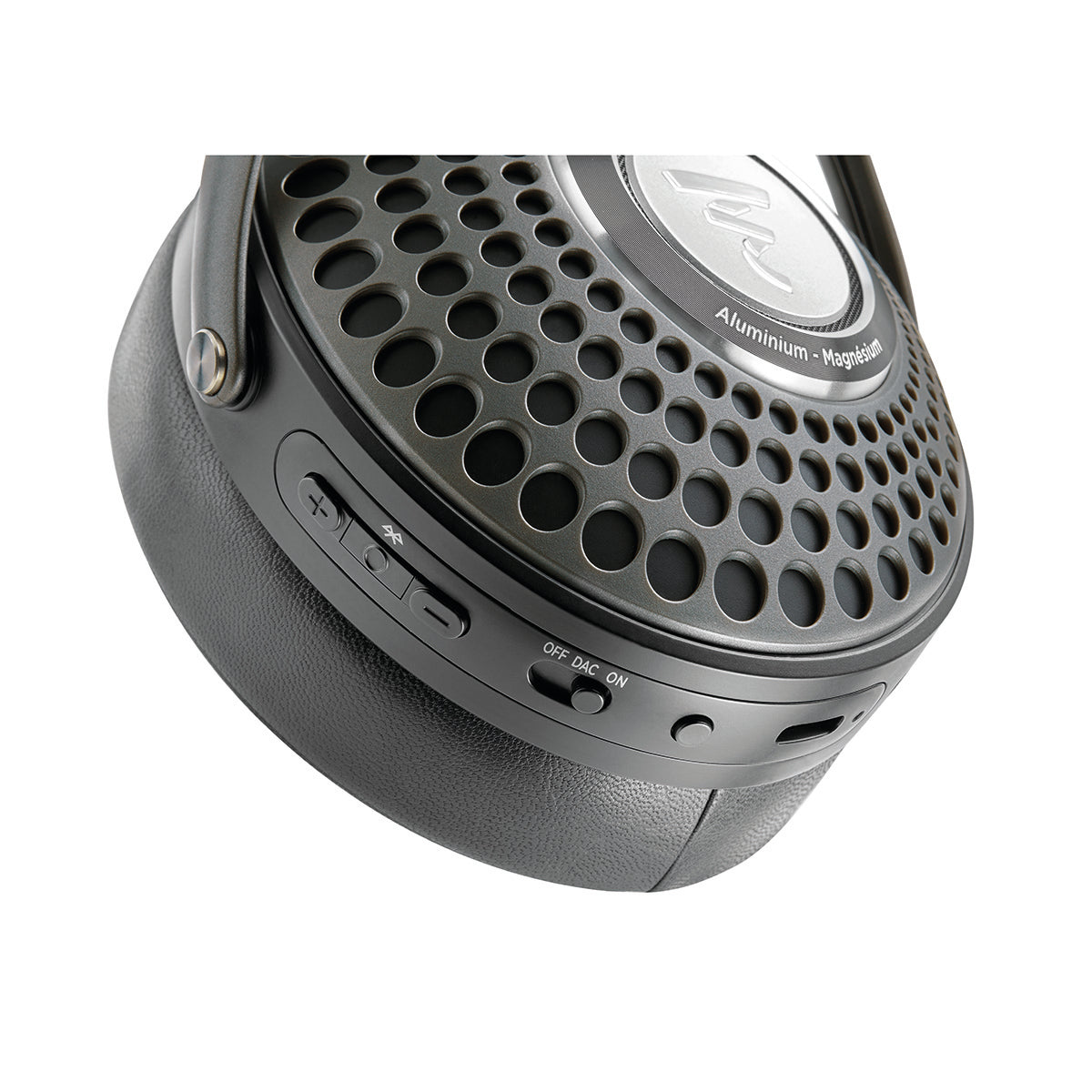Focal Bathys Wireless Active Noise-Cancelling Headphones Silver buttons on Audio46