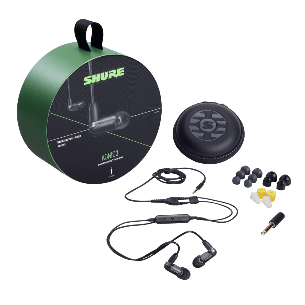 Shure AONIC 3 Wired Sound Isolating Earphones with Remote + Mic