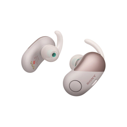Front. Shop Sony WF-SP700N Wireless Noise-Canceling Headphones on Audio46. Pink