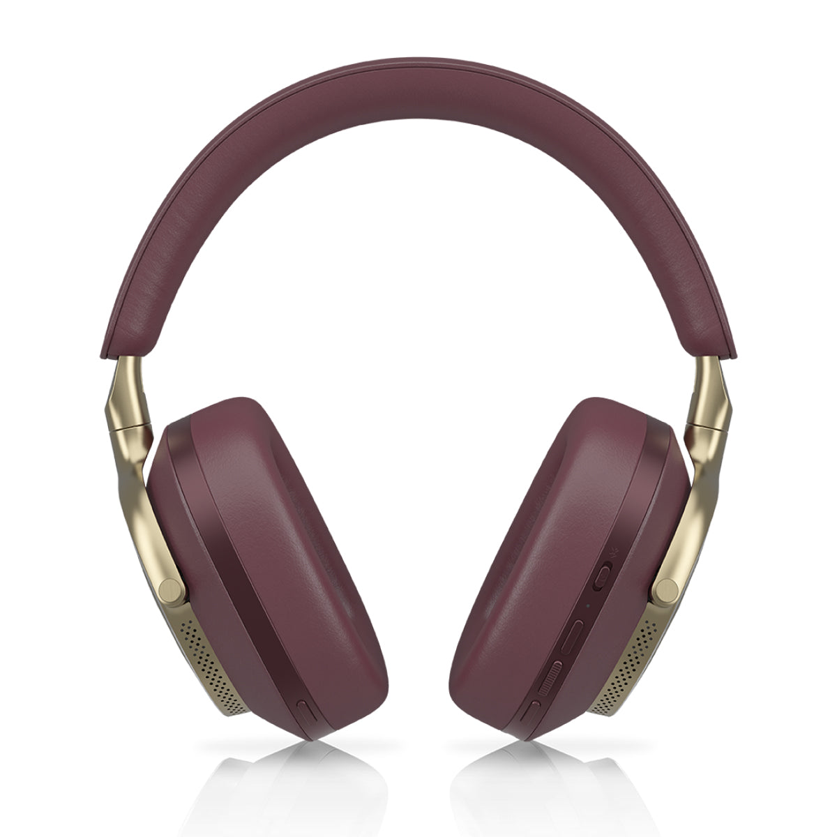 Front - Shop Bowers & Wilkins Px8 Wireless Over-Ear Noise-Canceling Headphones Open Box - Royal Burgundy