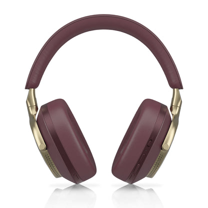 Front - Shop Bowers & Wilkins Px8 Wireless Over-Ear Noise-Canceling Headphones Open Box - Royal Burgundy