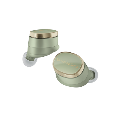 Front - Shop Bowers & Wilkins Pi8 wireless noise cancelling in-ear headphones on sale - Jade Green