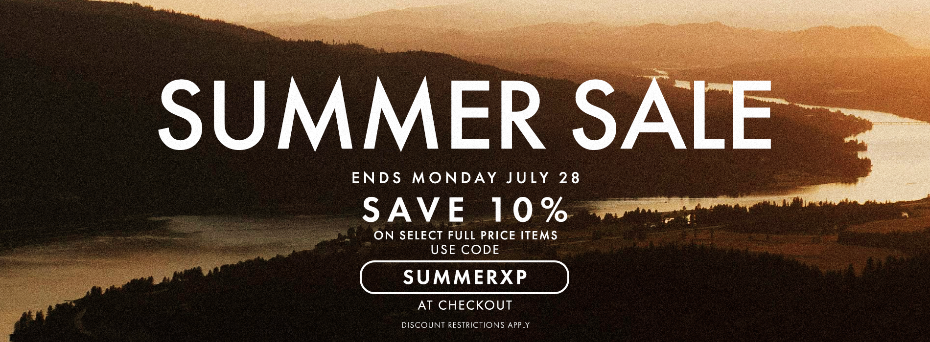 Use code SUMMERXP for 10% off, ends after July 28