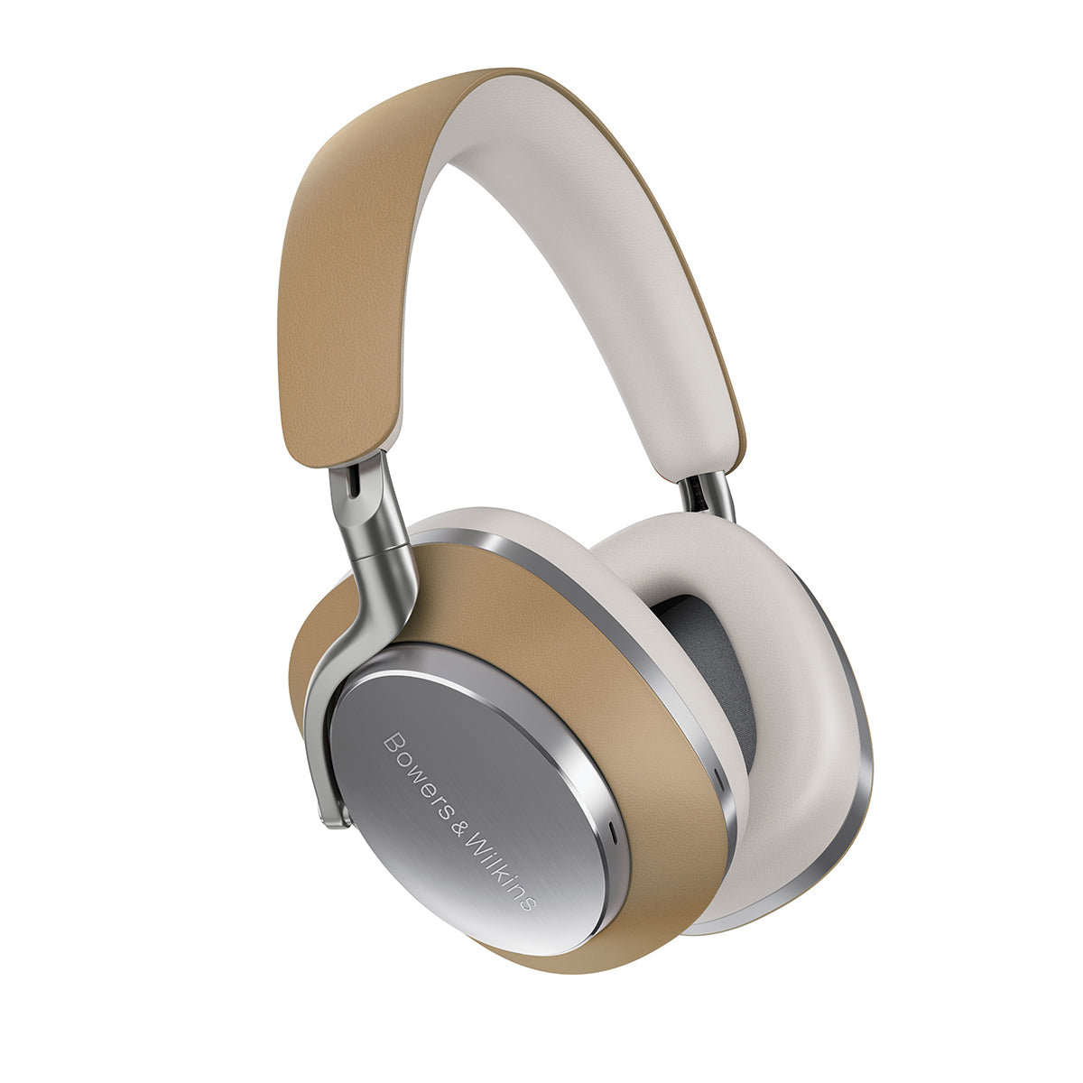 Angles side - Shop Bowers & Wilkins Px8 Wireless Over-Ear Noise-Canceling Headphones Open Box - Tan