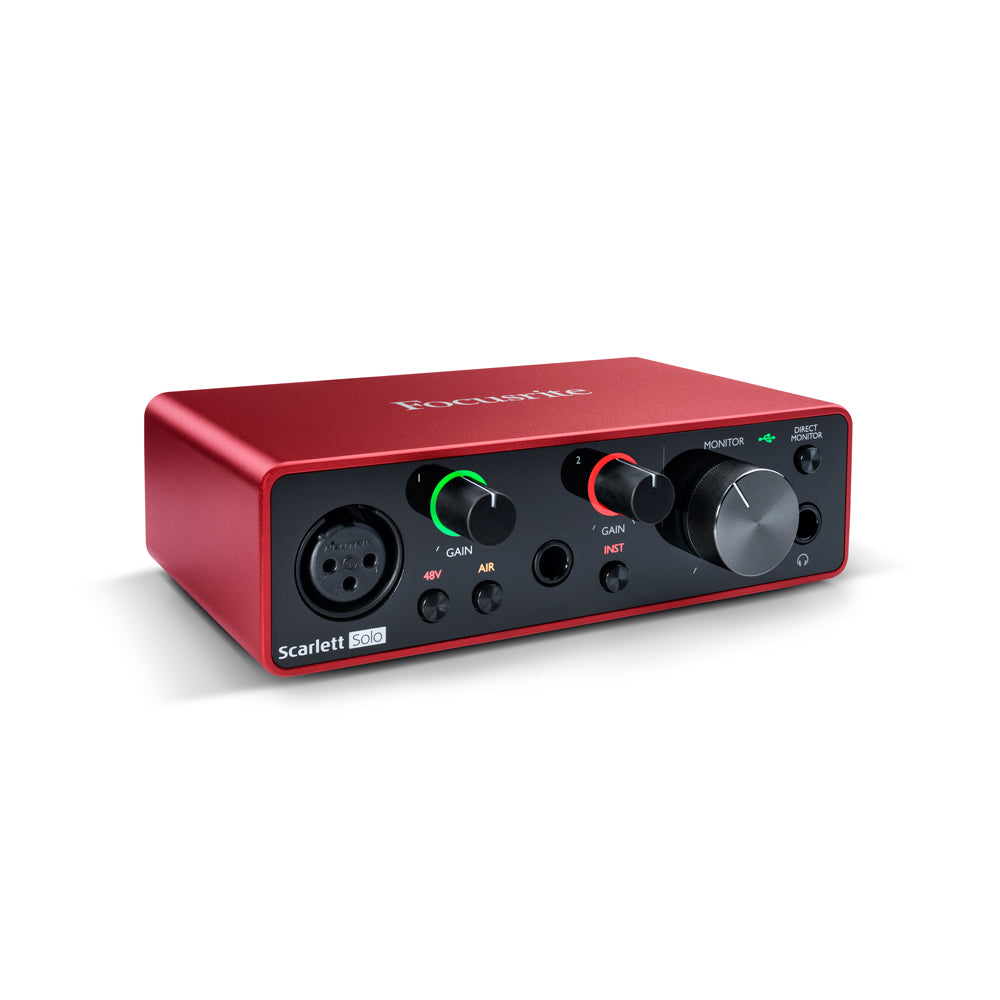 Focusrite Scarlett Solo 3rd Gen 2-in 2-out Desktop USB Audio Interface for Musicians