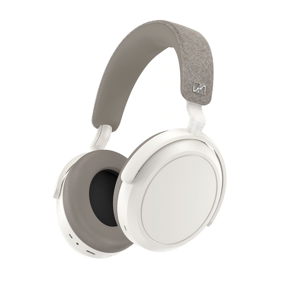 Angle - Sennheiser MOMENTUM 4 Wireless Over-Ear Noise Cancelling Headphones - White