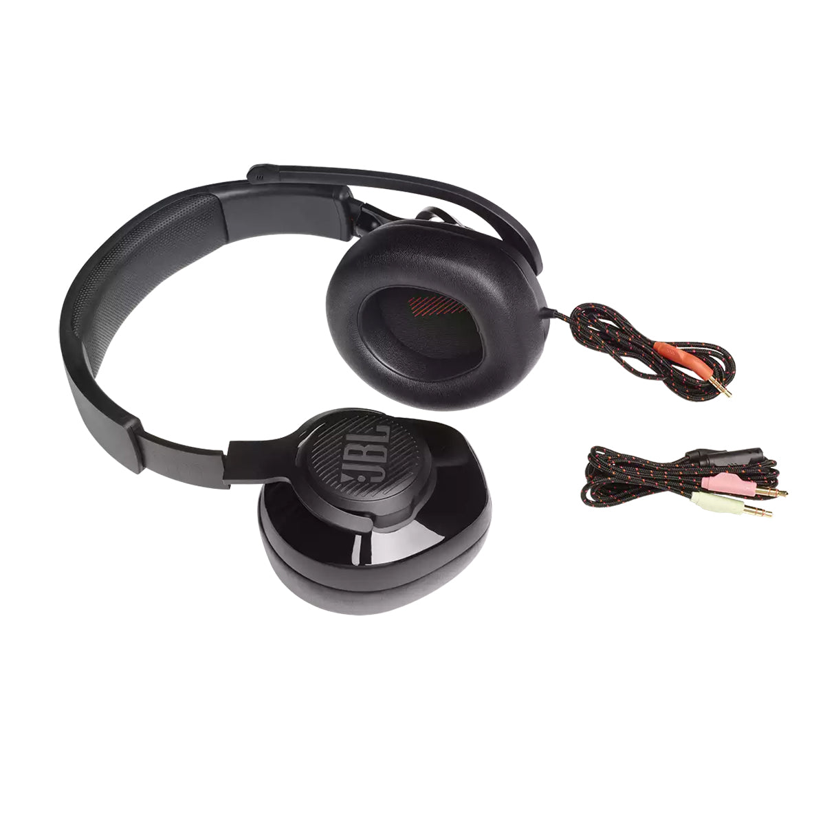 Shop JBL Quantum 200 Gaming Headset on sale for competitive gaming with high-quality sound and flip-up mic