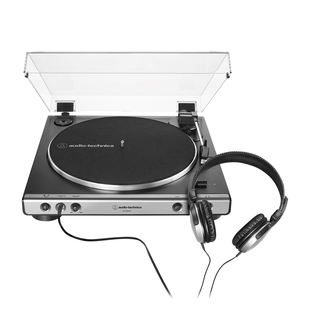 Audio-Technica AT-LP60XHP Fully Automatic Belt-Drive Turntable with ATH-250AV Headphones