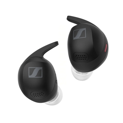 Angle - Shop Sennheiser MOMENTUM Sport Wireless in-ear Noise-Canceling Earbuds - Black