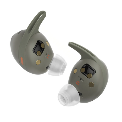 Back - Shop Sennheiser MOMENTUM Sport Wireless in-ear Noise-Canceling Earbuds - Olive